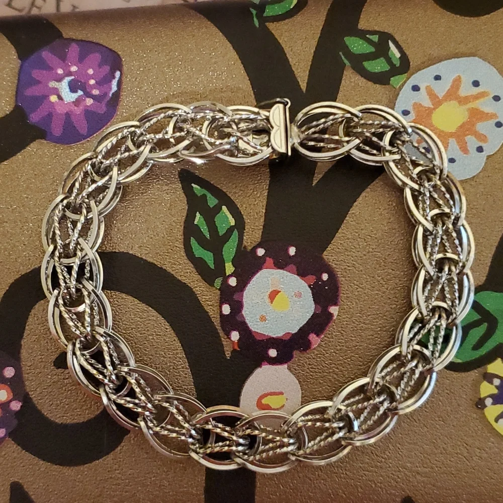 💚 Vintage Fancy silver bracelet - Picture 1 of 10